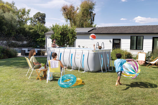 Intex® Prism Frame Rectangular Pool + 3 Cabana Tubes Bundle