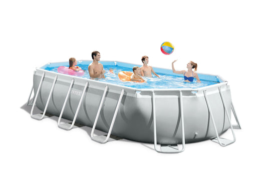 Intex® 5.03m x 2.74 x 1.22m Prism Frame Oval Pool Set