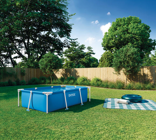 Intex® 2.2m X 1.5m X 0.6m Rectangle Pool + 530 GPH Cartridge Filter Pump