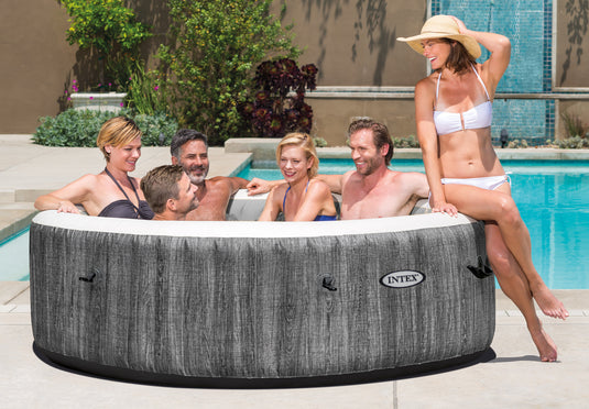 Intex® PureSpa Greywood Deluxe Inflatable Hot Tub Set