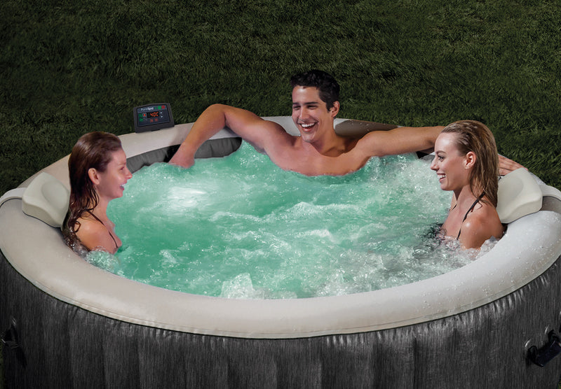 Load image into Gallery viewer, Intex® PureSpa Greywood Deluxe Inflatable Hot Tub Set
