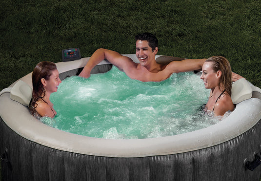 Intex® PureSpa Greywood Deluxe Inflatable Hot Tub Set