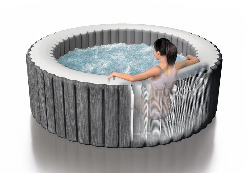 Load image into Gallery viewer, Intex® PureSpa Greywood Deluxe Inflatable Hot Tub Set
