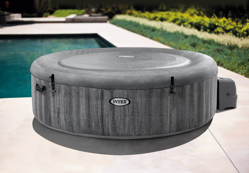 Load image into Gallery viewer, Intex® PureSpa Greywood Deluxe Inflatable Hot Tub Set
