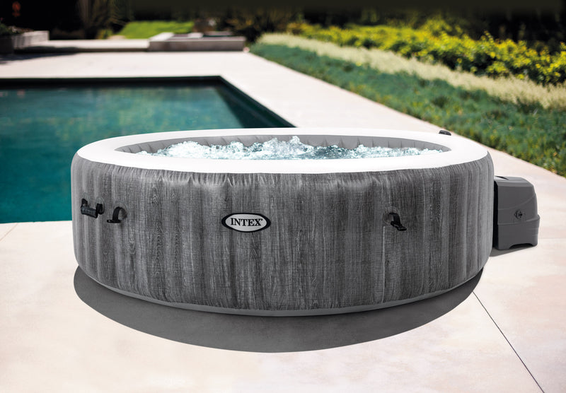 Load image into Gallery viewer, Intex® PureSpa Greywood Deluxe Inflatable Hot Tub Set
