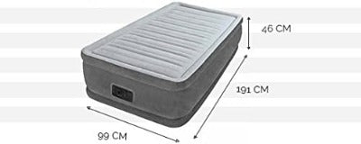 Load image into Gallery viewer, Intex® Dura-Beam Deluxe Comfort Plush 99cm x 1.91m x 46cm High Single Airbed with Built-In Pump
