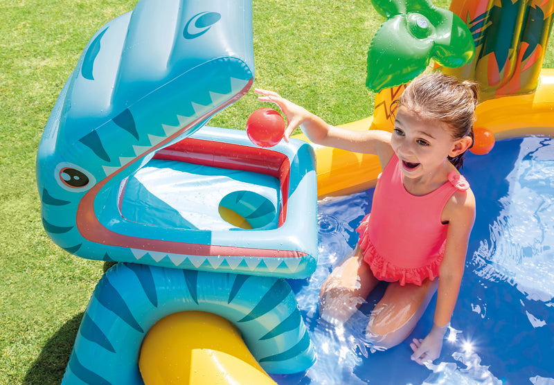 Load image into Gallery viewer, Intex® Dinosaur Inflatable Play Center With Slide
