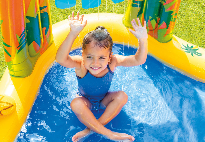 Load image into Gallery viewer, Intex® Dinosaur Inflatable Play Center With Slide
