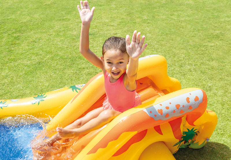 Load image into Gallery viewer, Intex® Dinosaur Inflatable Play Center With Slide
