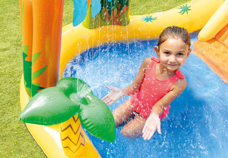 Load image into Gallery viewer, Intex® Dinosaur Inflatable Play Center With Slide
