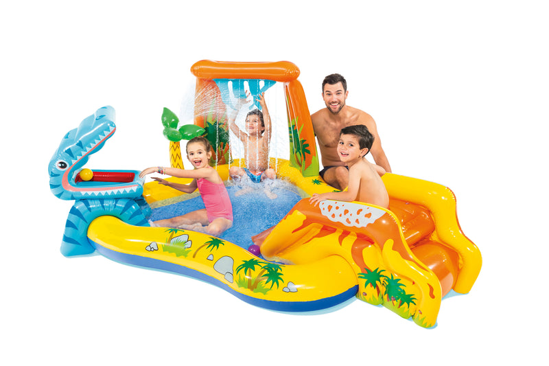 Load image into Gallery viewer, Intex® Dinosaur Inflatable Play Center With Slide
