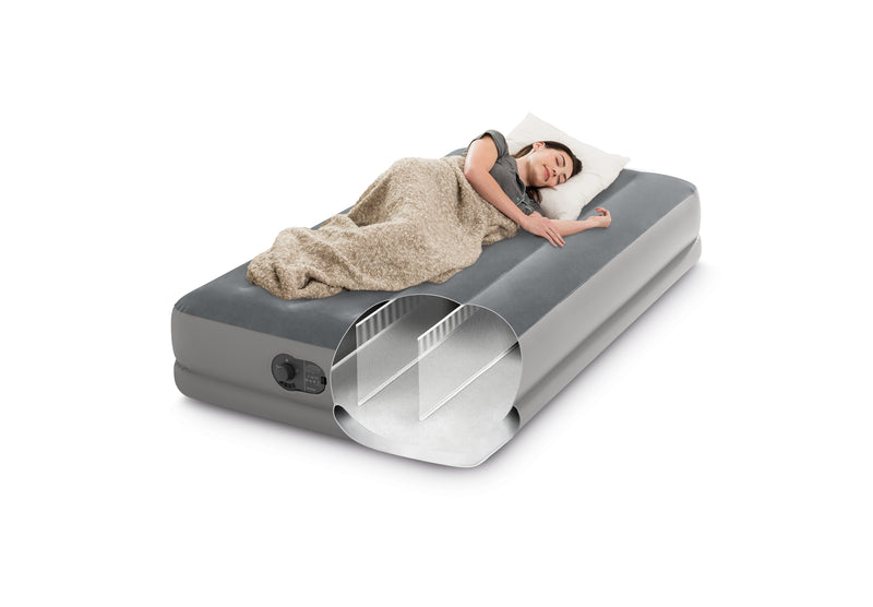 Load image into Gallery viewer, Intex® Dura-Beam Standard Prestige Twin Air Mattres With Built In USB Pump 99cm x 1.91m x 30cm

