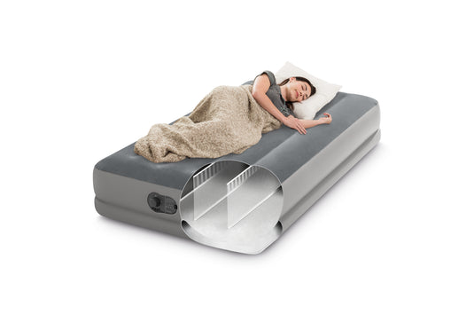 Intex® Dura-Beam Standard Prestige Twin Air Mattres With Built In USB Pump 99cm x 1.91m x 30cm