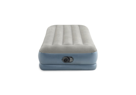 Intex® Single Pillow Rest Mid-Rise Airbed With Built In Electric Pump 99cm x 1.91m x 30cm