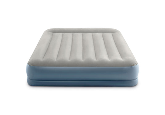 Intex® Queen Pillow Rest Mid-Rise Airbed Standard with Fibre-Technology™ and Built In Pump 1.52m x 2.03m x 30cm