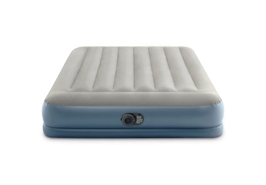 Intex® Queen Pillow Rest Mid-Rise Airbed Standard with Fibre-Technology™ and Built In Pump 1.52m x 2.03m x 30cm