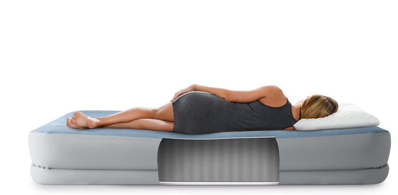 Load image into Gallery viewer, Intex® Queen Dura-Beam Comfort Airbed With Fastfill USB Pump 1.52m x 2.03m x 36cm
