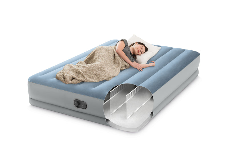 Load image into Gallery viewer, Intex® Queen Dura-Beam Comfort Airbed With Fastfill USB Pump 1.52m x 2.03m x 36cm
