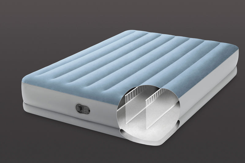 Load image into Gallery viewer, Intex® Queen Dura-Beam Comfort Airbed With Fastfill USB Pump 1.52m x 2.03m x 36cm
