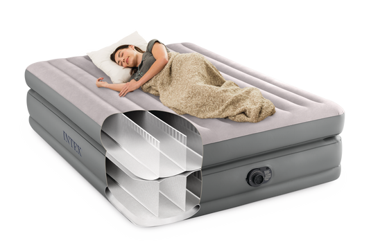 Intex® Queen Comfort Elevated Airbed With Fiber Technology 1.52m x 2.03m x 51cm