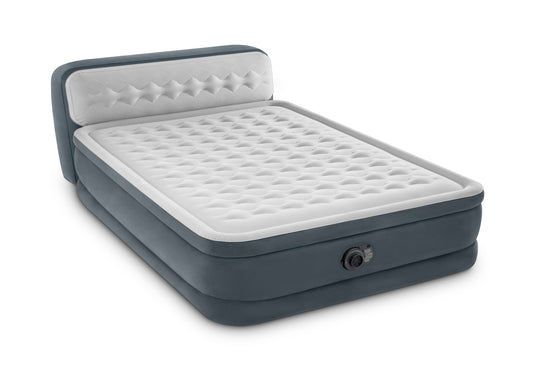 Intex® Dura-Beam Deluxe Ultra Plush Headboard Queen Airbed with Built-In Pump 1.52m x 2.36m x 86cm