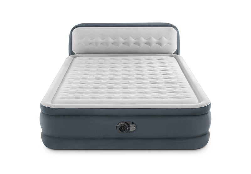 Load image into Gallery viewer, Intex® Dura-Beam Deluxe Ultra Plush Headboard Queen Airbed with Built-In Pump 1.52m x 2.36m x 86cm

