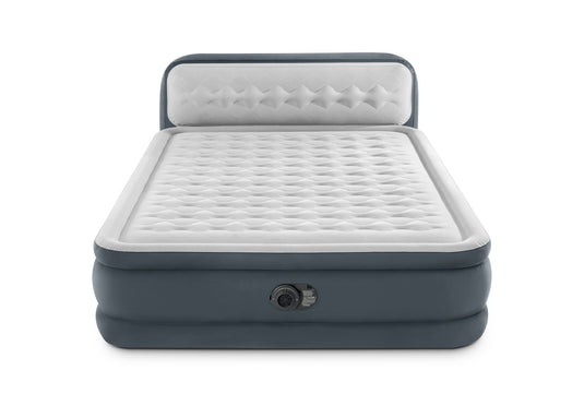 Intex® Dura-Beam Deluxe Ultra Plush Headboard Queen Airbed with Built-In Pump 1.52m x 2.36m x 86cm