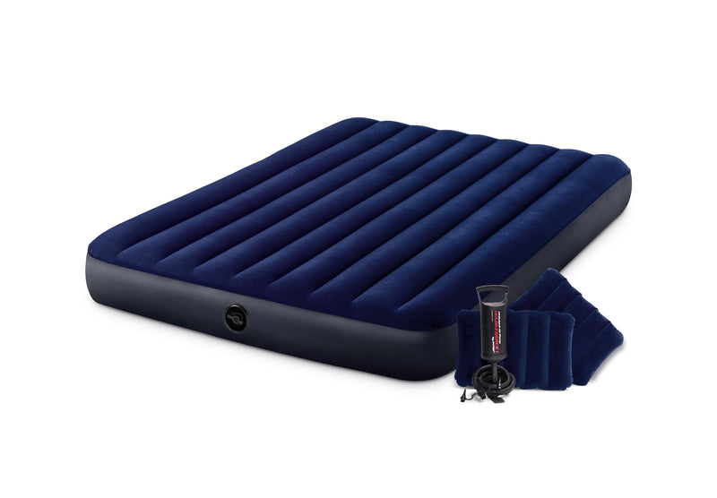 Load image into Gallery viewer, Intex® Dura-Beam Standard Downy Easy Comfort Queen Airbed with Hand Pump 1.52cm x 2.03m x 22cm
