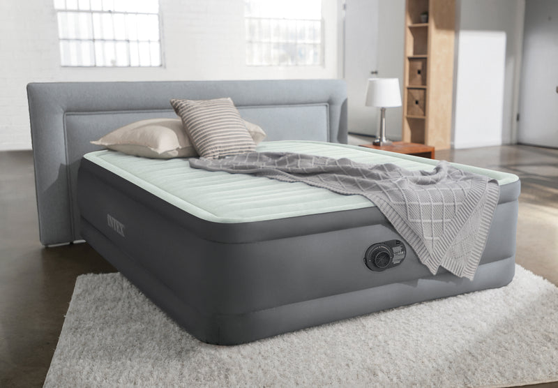 Load image into Gallery viewer, Intex® Queen Premaire I Elevated Airbed With Built-In-Pump 1.52m x 2.03m x 46cm
