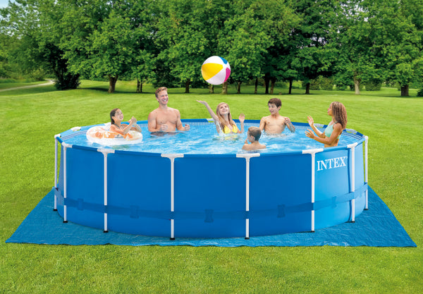 Load image into Gallery viewer, Intex® 4.57m x 1.22cm Metal Frame Pool set
