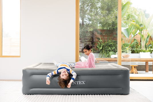 Intex® Dura-Beam Queen Essential Rest Airbed With Built-In-Pump 1.52m x 2.03m x 46cm