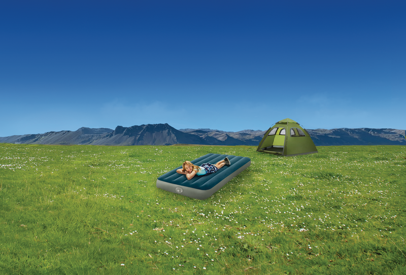 Load image into Gallery viewer, Intex® Dura-Beam Prestige Downy Single Airbed With Removable Pump 99cm x 1.91m x 25cm
