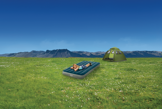 Intex® Dura-Beam Prestige Downy Single Airbed With Removable Pump 99cm x 1.91m x 25cm