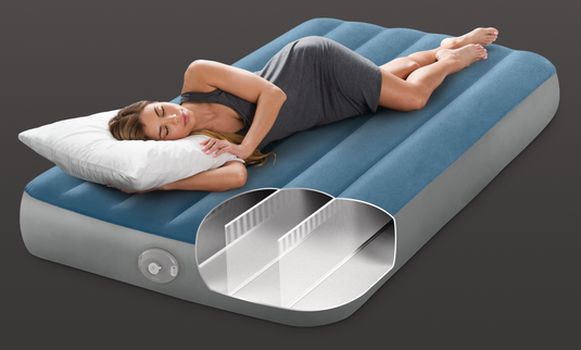Intex® Dura-Beam Prestige Downy Single Airbed With Removable Pump 99cm x 1.91m x 25cm