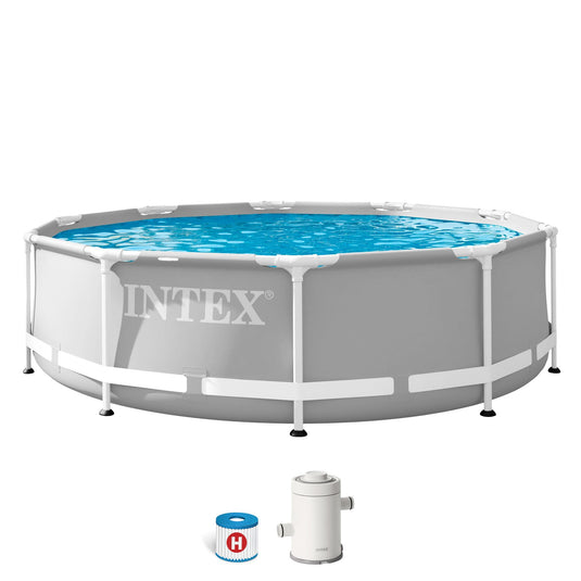 Intex®3.05m x 76cm Prism Frame Pool Metal-Frame With Pump