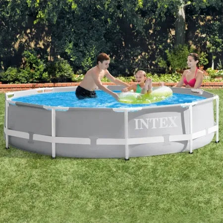 Intex®3.05m x 76cm Prism Frame Pool Metal-Frame With Pump