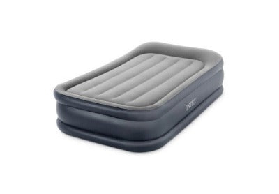 Load image into Gallery viewer, Intex Twin Deluxe Pillow Rest Airbed with Fiber Tech &amp; Built In Pump

